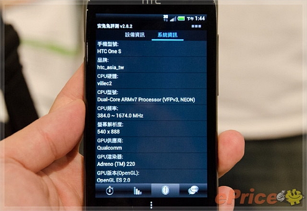 HTC One S: la versione taiwanese ha un processore dual core da 1.7 Ghz