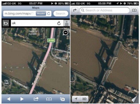 Apple iOS 6: le nuove Mappe hanno anche il database di Bing