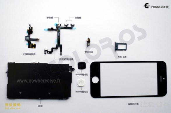 Apple iPhone 5: foto dei componenti interni