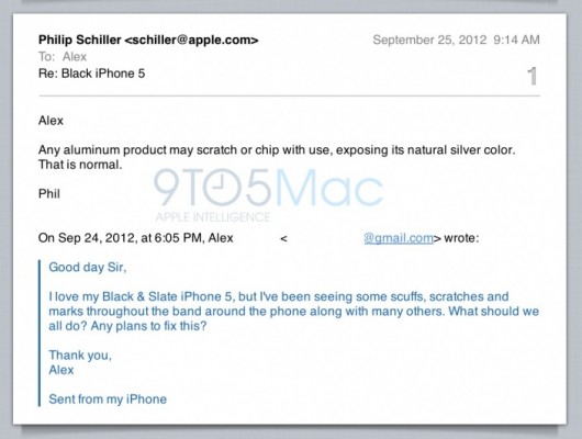 Phil Schiller: i graffi sulla scocca dell'iPhone 5 sono normali