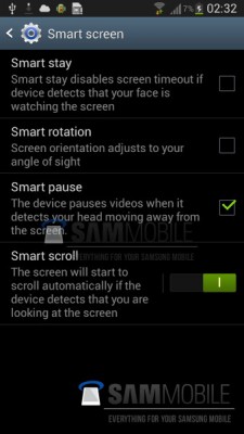 Samsung Galaxy S4: screenshot conferma le funzioni Smart Scroll e Smart Pause