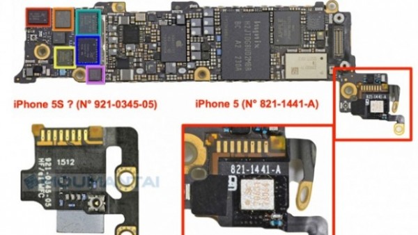Apple iPhone 5S: nuova immagine dei componenti interni