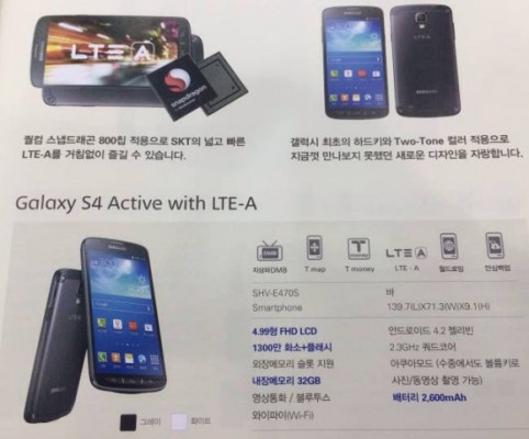 Samsung Galaxy S4 Active: nuova versione con processore più potente e 4G LTE-A