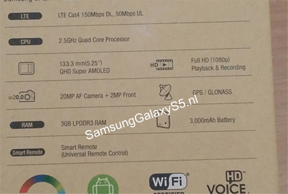 Samsung Galaxy S5: nuovi rumors sulle caratteristiche tecniche