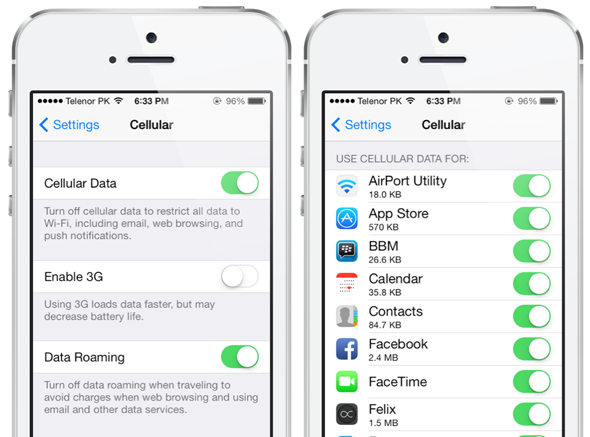 iOS-Cellular-Data